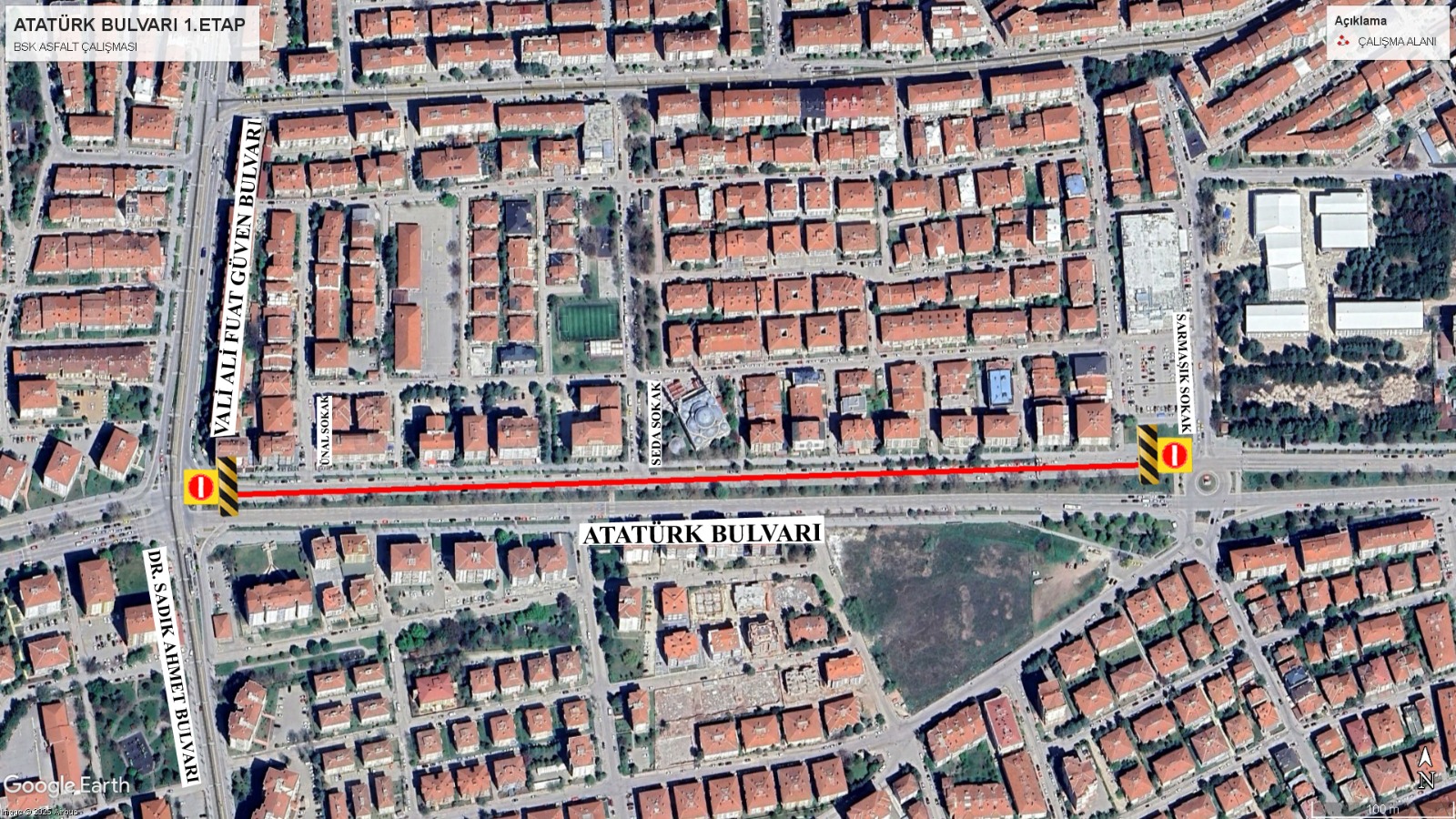 Atatürk Bulvari’nda Gece Çalişmasi Başliyor (1)