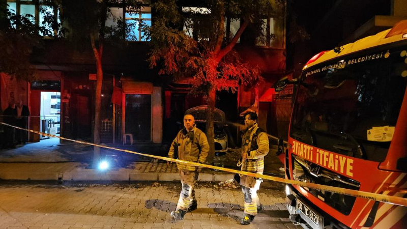 Oto tamircide korkutan yangın