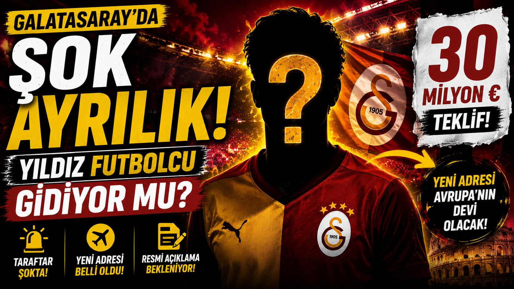 Galatasaray’da Şok Ayrılık! Yıldız Futbolcunun Yeni Adresi Netleşiyor