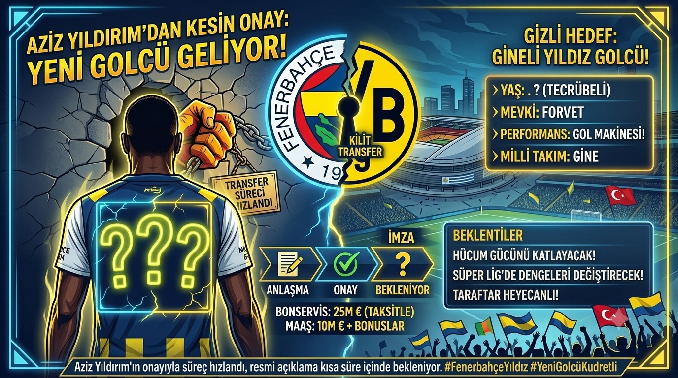 Aziz Yıldırım Onay Verdi! İşte Fenerbahçe’nin Yeni Forveti