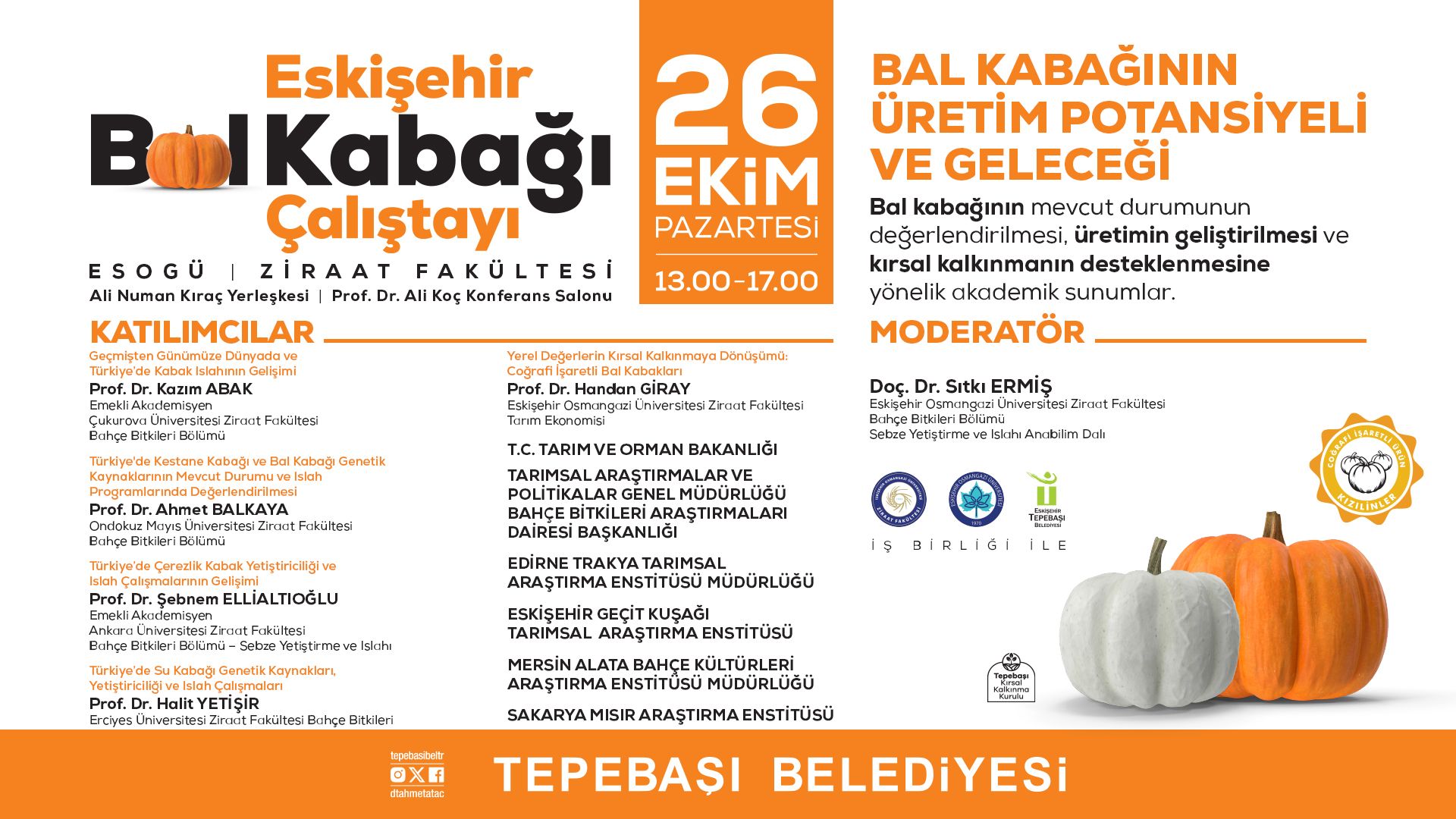 Eskişehir’de bal kabağının geleceği masaya yatırılacak