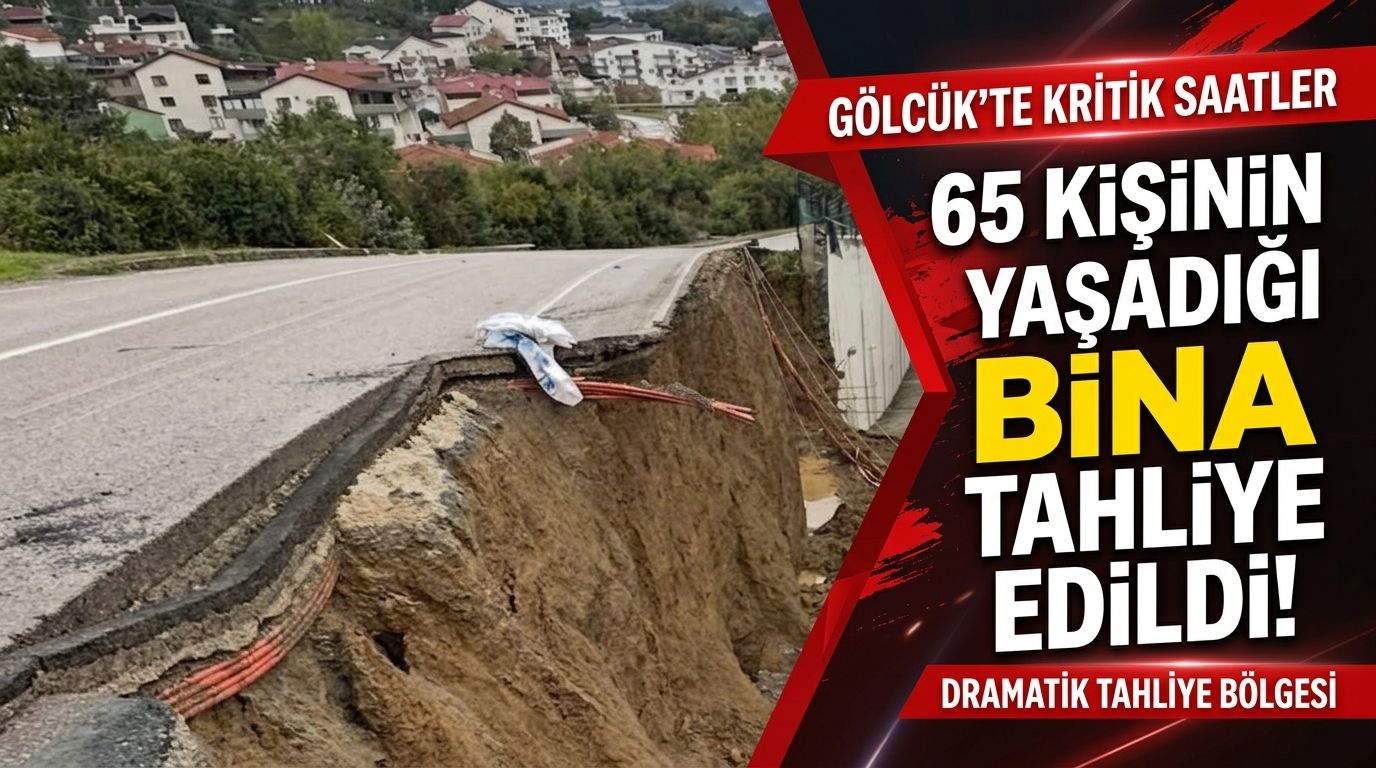 Gölcük’te 65 kişinin yaşadığı bina tahliye edildi