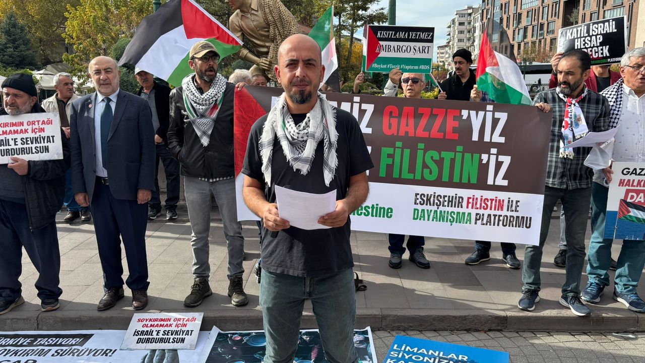 Eskişehir'de Filistin dayanışması: Her yer Gazze, her yer Filistin