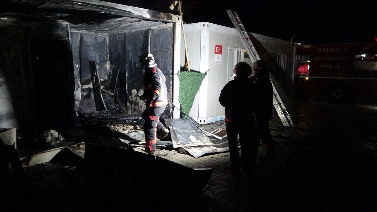 Malatya’da konteyner kentte korku dolu anlar