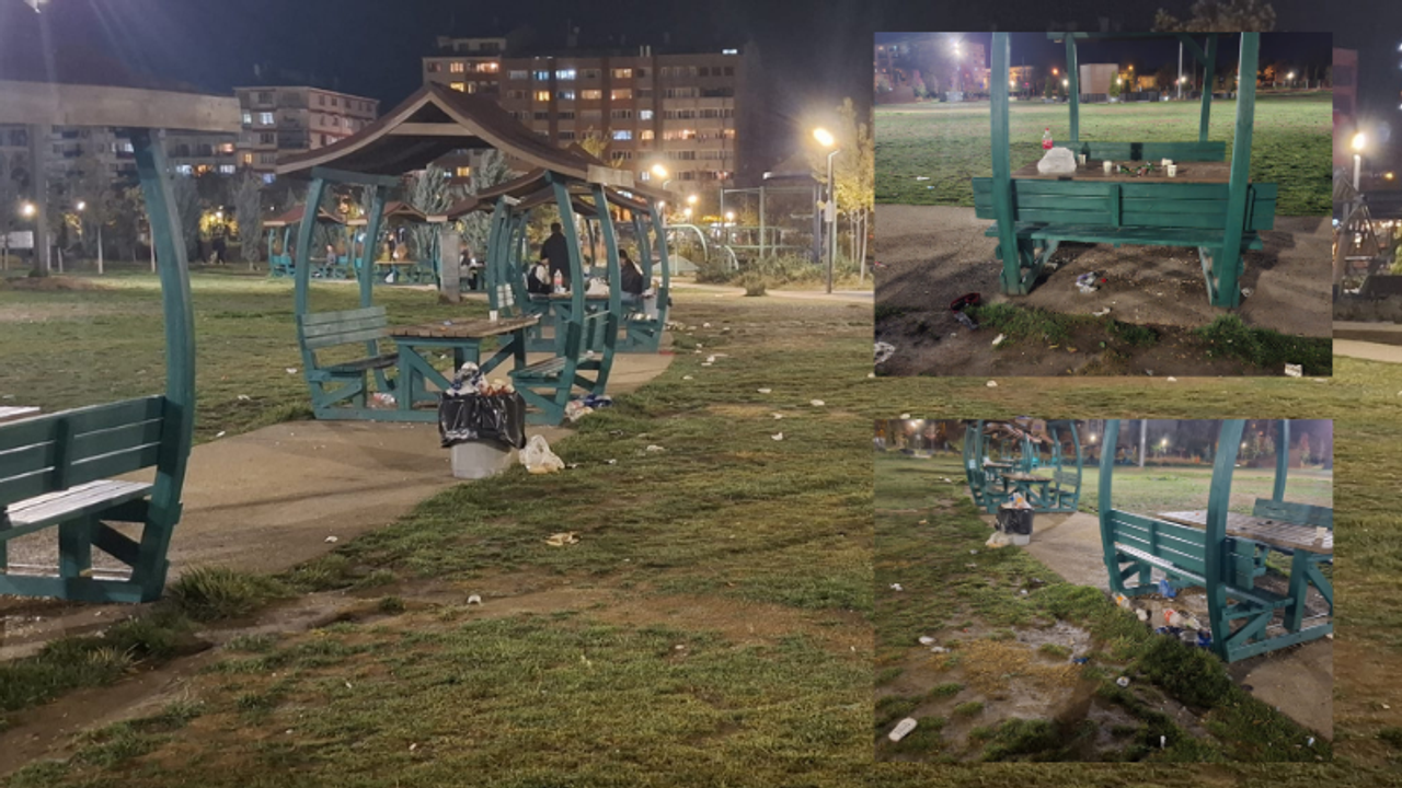 Eskişehir'de o park geceleri çöplüğe dönüyor