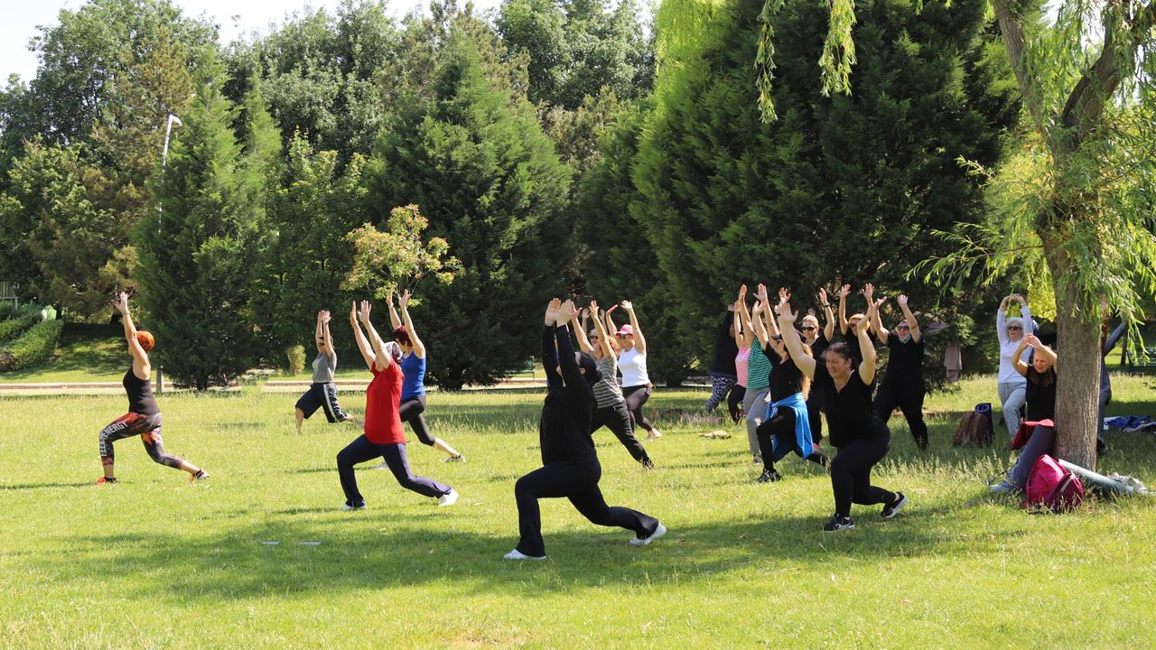 Eskişehir'de parklarda ücretsiz spor etkinlikleri 