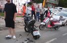 Otomobile arkadan çarpan motosiklette 2 kişi yaralandı