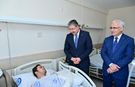 Vali Erdinç Yılmaz'dan yaralı itfaiyecilere ziyaret