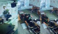 Topallayarak girdiği restorandan cüzdan çaldı, hırsızlık anı kameraya yansıdı