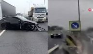 Otopilottaki Tesla karşı şeride daldı: O anlar kamerada