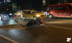 Motosiklet, arıza yapan otomobile çarptı!