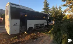 Servis midibüsü ağaçları biçti!