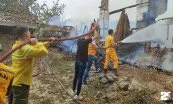 Dehşet saçan yangın köyü  yok etti