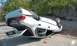 Otomobil takla attı