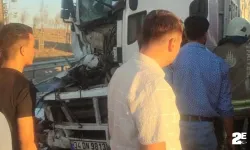 Zincirleme kaza: 3 tır birbirine girdi!