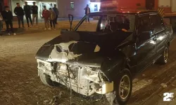 Babasını hastaneye götürürken kaza yaptı!