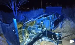 Otomobil şarampole devrildi!