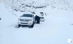 Araç sürücüleri mahsur kaldı