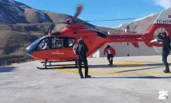 İmdadına helikopter ambulans yetişti