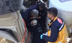 Beton mikserinde sıkışan sürücüyü itfaiye kurtardı