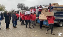 Depremzedelere kışlık yardımı yapıldı