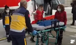 Ambulans helikopter hamile kadın için havalandı