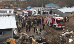 Yanan barakaya giren işçi hayatını kaybetti