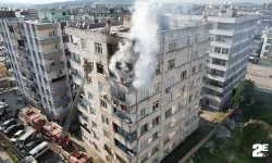 8 katlı binada yangın paniği