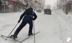 Ardahan’da sokakta kayak keyfi