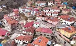 Heyelan felaketinin vurduğu Günebakan köyü dronla havadan görüntülendi