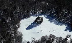 Uludağ’ın ayak basılmayan karla kaplı yayları böyle görüntülendi