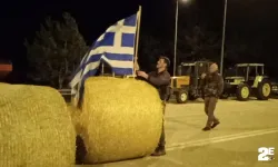Yunan çiftçilerden Türkiye sınırında protesto
