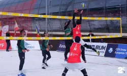 Kar voleybolu heyecanı başladı