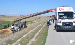 Kontrolden çıkan tır şarampole uçtu