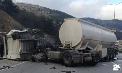 Tanker kamyonla çarpıştı!