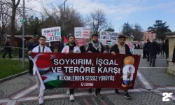 Tıp Fakültesi öğrencilerinden İsrail protestosu