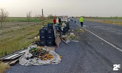 Konya’da kamyonet devrildi