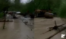 Şiddetli yağış her yeri göle çevirdi