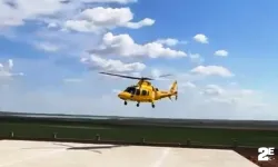 Ambulans helikopter yeni doğan bebek için kalktı