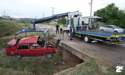 Beton menfeze çarptı: Yaralılar var