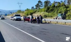 Otomobil bariyerlere çarptı!