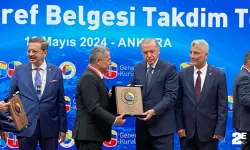 Özeçoğlu’na Cumhurbaşkanı’ndan şeref belgesi