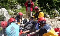 Turistlik bölgede gerçeğini aratmayan tatbikat