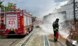 Eskişehir'de korkutan yangına ekiplerden müdahale