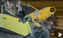Ok gibi saplanan otomobilde can verdi