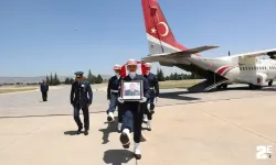 Şehidimizin naaşı Eskişehir'de askeri törenle karşılandı.