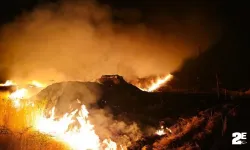 Şırnak'ın Suriye sınırında anız yangını!