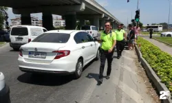 10 metrelik mesafede 2 kez kırmızı ışıkta geçti, hastanelik oldu