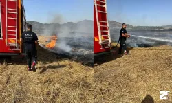 Korkutan anız yangını söndürüldü