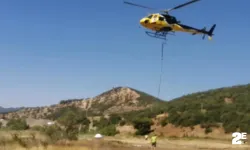 Maden arama helikopteri Tunceli'de acil iniş yaptı